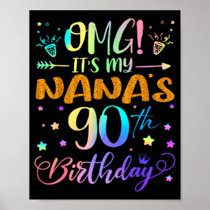 Omg het is de 90ste verjaardag van mijn oma Lieve Poster