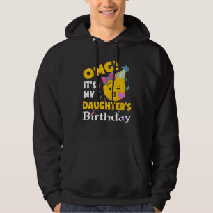 OMG Het is de geboortedag van mijn dochter Emoji B Hoodie
