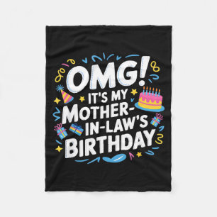 Omg het is de verjaardag van mijn schoonmoeder fleece deken