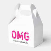 OMG Het is je 'Birthday Gable Favor Box' - 'Hot Pi Bedankdoosjes (Voorkant Zijde)