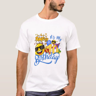 OMG Het is mijn 10e verjaardag jongen T-shirt