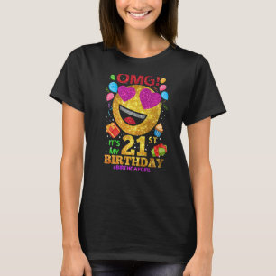 OMG Het is mijn 21e verjaardag meisje 21 jaar oud T-shirt