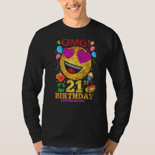 OMG Het is mijn 21e verjaardag meisje 21 jaar oud T-shirt