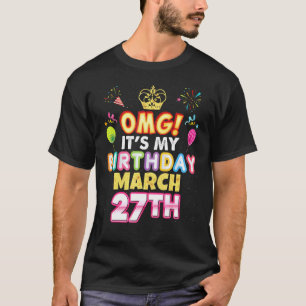 Omg Het is mijn 27e Vintage 27 Happy K T-shirt