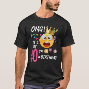 OMG! Het is mijn 40e verjaardag 40 jaar oude geboo T-shirt