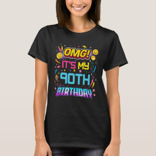 OMG Het is mijn 90-jarige verjaardag feest 90e dag T-shirt