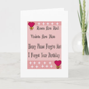 OMG! Ik ben je verjaardag vergeten Kaart