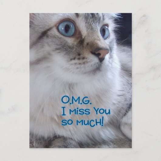 OMG Ik mis je Briefkaarten (Voorkant)