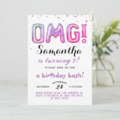 OMG! Invitation Confettis Anniversaire (Debout devant)