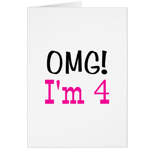 OMG j'ai 4 ans (le rose) (Devant)