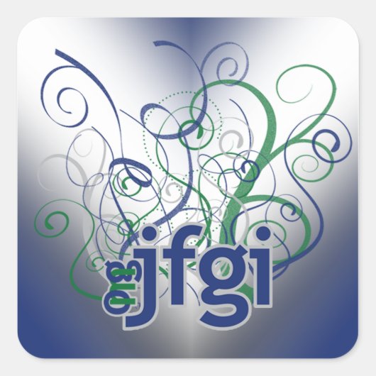 OMG! Jfgi Vierkante Sticker (Voorkant)