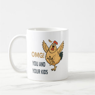 OMG Jij En Je Kinderen Grappige Kippen Mok