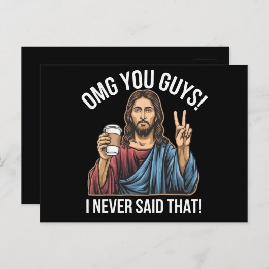 OMG jongens, dat heb ik nooit gezegd Briefkaart (Voorkant / Achterkant)