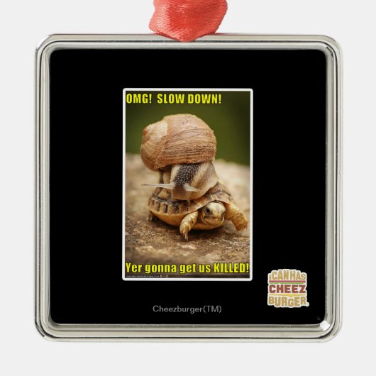 OMG! Langzaam! Metalen Ornament (Voorkant)