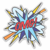 OMG Leuk Retro Stripboek Pop Art Sticker (Voorkant)