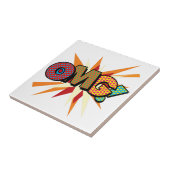 OMG Leuke Kleurrijke Stripboek Pop Art Tegeltje (Zijkant)