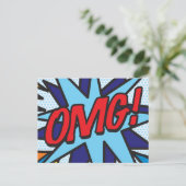 OMG Leuke Retro Stripboek Pop Art Briefkaart (Staand voorkant)