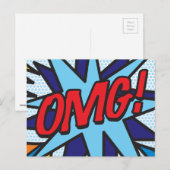 OMG Leuke Retro Stripboek Pop Art Briefkaart (Voorkant / Achterkant)