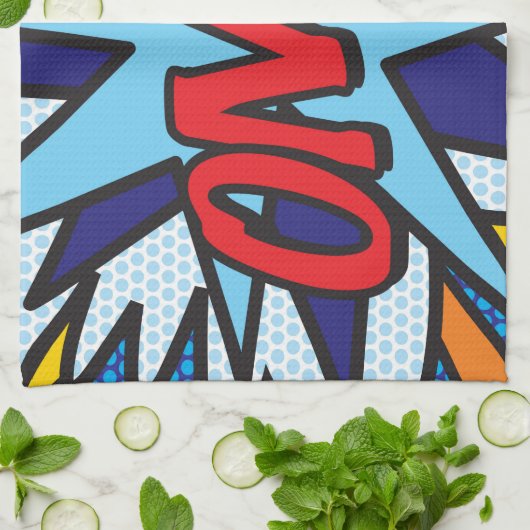 OMG Leuke Retro Strips Pop Art Theedoek (Gevouwen)