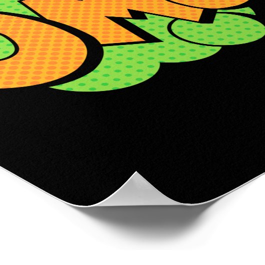 OMG! Levendige Pop Art Comic Expression Poster (Hoek)