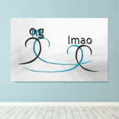 OMG! Lmao Canvas Afdruk (Insitu (Houten vloer))
