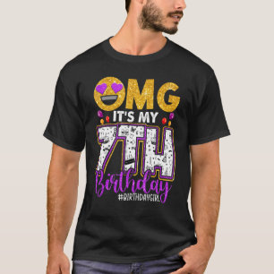 Omg mijn 7e verjaardag 7 jaar oud meisje t-shirt