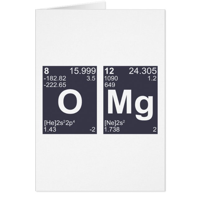 OMG Mijn God Periodic Table Elements (Voorkant)