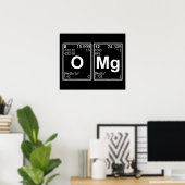 OMG Mijn God Periodic Table Elements Poster (Thuiskantoor)