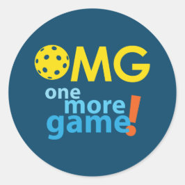 OMG. Nog één spel pickleball Ronde Sticker