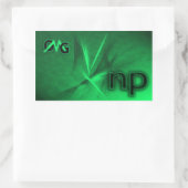 OMG! np Rechthoekige Sticker (Tas)