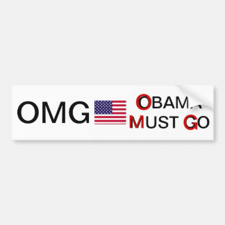 OMG...OBAMA MOET GAAN BUMPERSTICKER