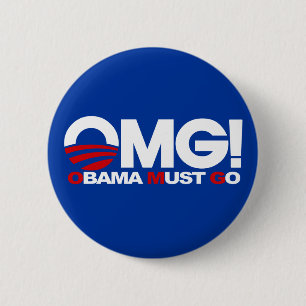 OMG! Obama moet gaan Ronde Button 5,7 Cm