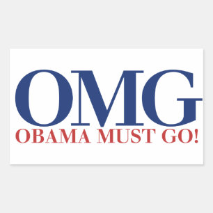 OMG Obama moet weg Rechthoekige Sticker