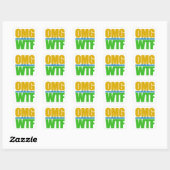OMG ook bekend als aangepaste WTF-stickers Vierkante Sticker (Vel)