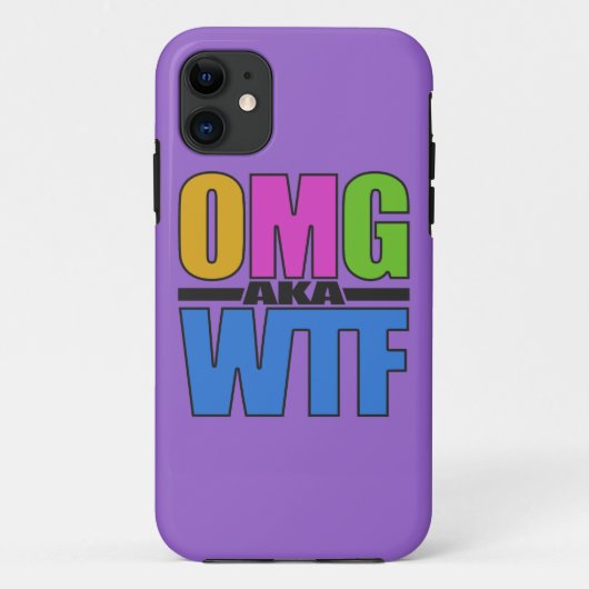 OMG ook bekend als WTF aangepaste iPhone case (Achterkant)