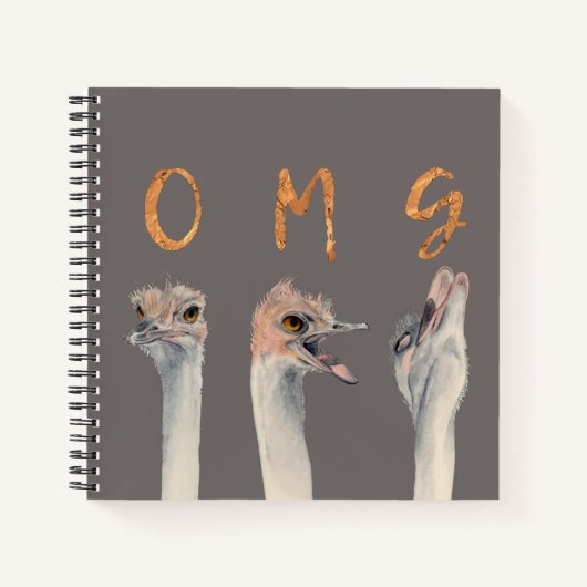 OMG Ostriches Notitieboek (Voorkant)