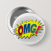 OMG! RONDE BUTTON 7,6 CM (Voorkant /achterkant)