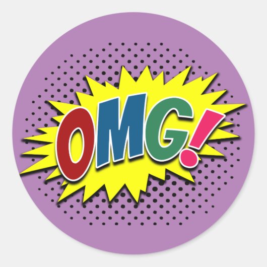 OMG! RONDE STICKER (Voorkant)