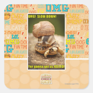 OMG! Rustig aan! Vierkante Sticker