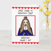 OMG Single op Valentijnsdag? Kaart (Gele Bloem)