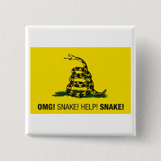 OMG! Snake! Knoop Vierkante Button 5,1 Cm