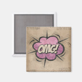 OMG!  stripboek Steampunk Pop Magneet (Voorkant / Achterkant)