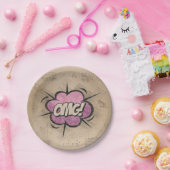 OMG!  stripboek Steampunk Pop Papieren Bordje (Feest)