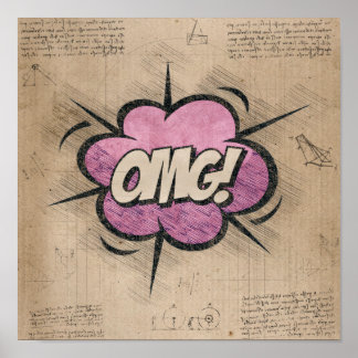 OMG! stripboek Steampunk Pop Poster