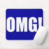 OMG ! Tapis de souris bleu (foncé) (Avec souris)