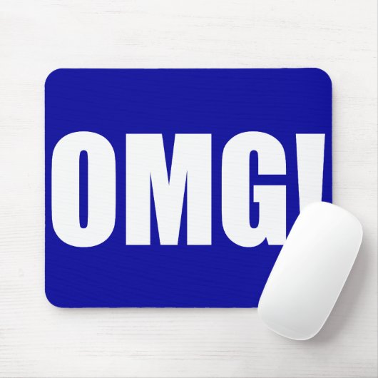 OMG ! Tapis de souris bleu (foncé) (Avec souris)