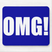 OMG ! Tapis de souris bleu (foncé) (Devant)