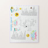 OMG TEKST SPREEK Kruiswoord Emoji Plezier Stedelij Legpuzzel (Verticaal)