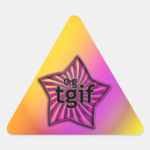 OMG! tgif Driehoek Sticker