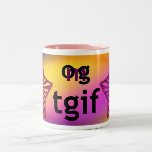 OMG! tgif Tweekleurige Koffiemok
